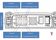 Exile Javelin Amplifier wiring diagram and channel layout