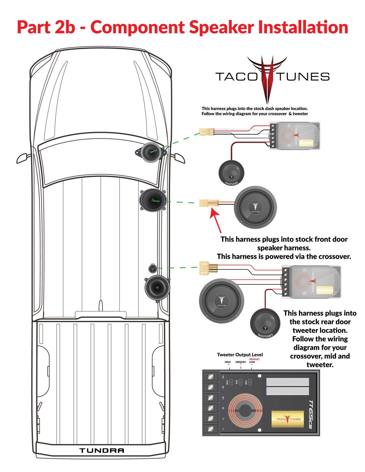 Toyota Tundra Aftermarket Speaker Harness Adapter Pair Front