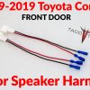 2009-2019 toyota corolla front door aftermarket speaker harness