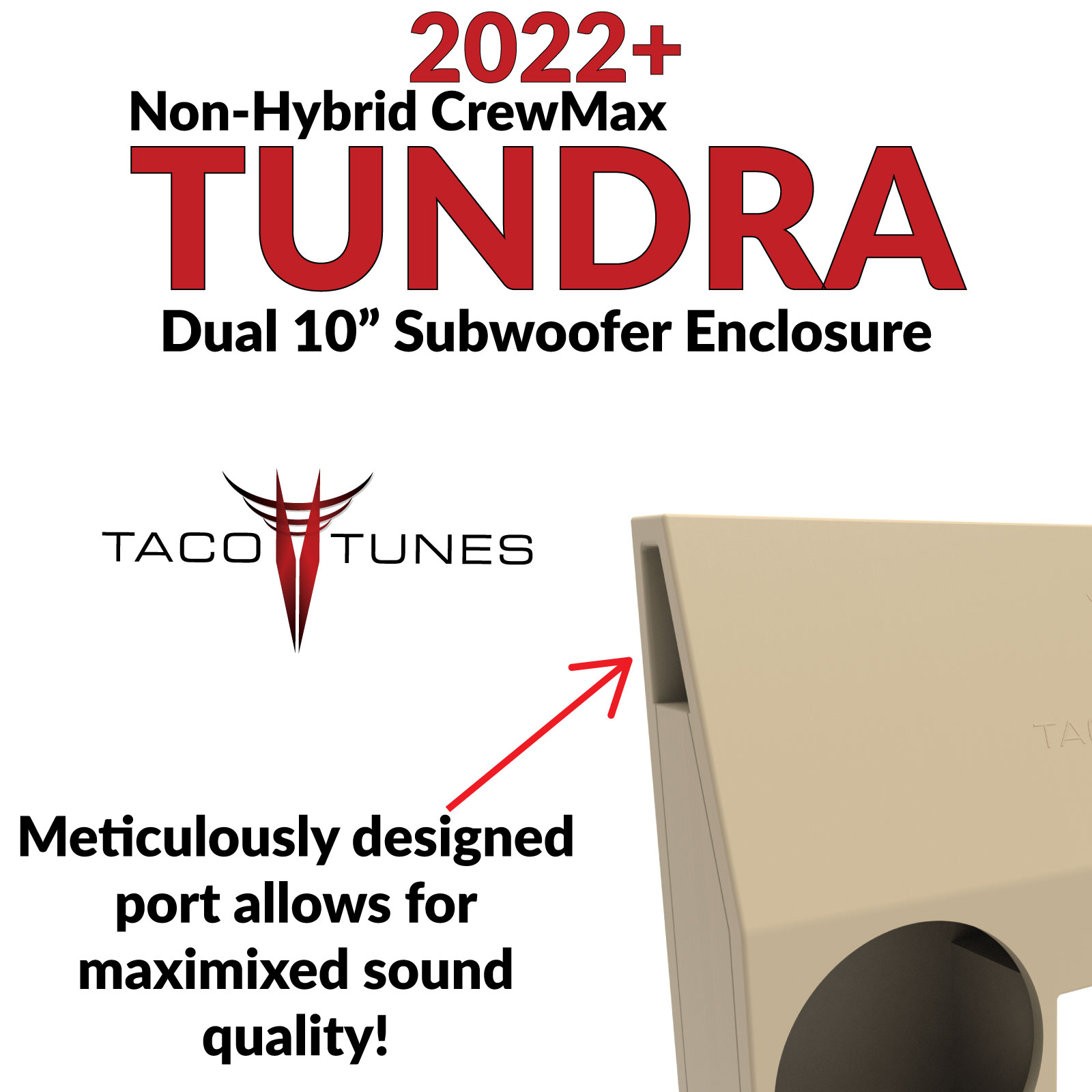 2022+-Crew-Max-Non-Hybrid-Tundra-PORTED-Subwoofer-Enclosure
