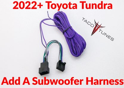 2022+ toyota TUNDRA plug and play factory integration add a subwoofer harness -