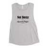 Not bossy, Just aggressively helpful Ladies’ Muscle Tank - Image 6