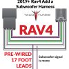 2019+ Toyota RAV4 Add A subwoofer plug and play harness w 17 foot leads