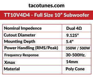 Tacotunes-TT10-10-INCH-SUBWOOFER-SPECS