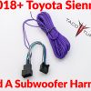 2018+ toyota SIENNA plug and play factory add a subwoofer harness