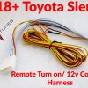 2018+ toyota sienna remote turn on 12V constant harness