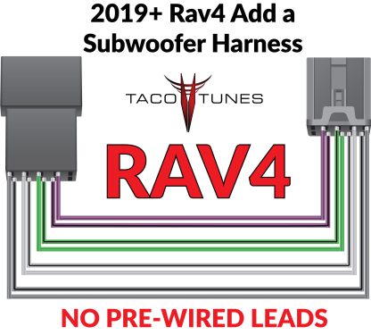 2019+ Toyota rav4 Add a subwoofer plug and play harness