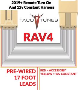 2019+ toyota rav4 remote turn on and 12v constant harness plug and play