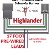 2020+ toyota highlander plug and play add a subwoofer harness