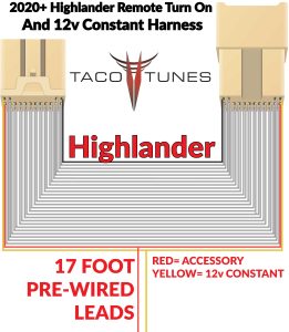2020 toyota highlander plug and play remote turn on harness