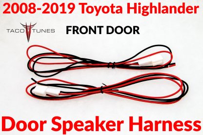 2009-2019 toyota highlander FRONT door COMPONENT speaker harness