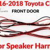 2016-2018 toyota chr front door component speaker harness