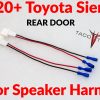 2020+ toyota sienna rear door speaker harness