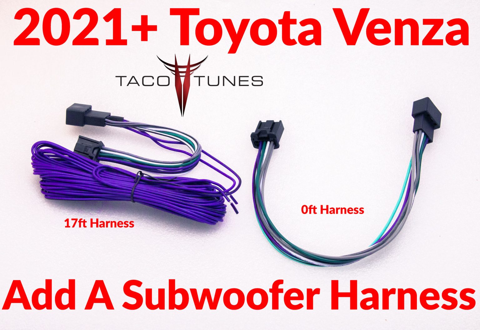 2021+ Toyota Venza Plug and Play add a subwoofer harness use with amps ...