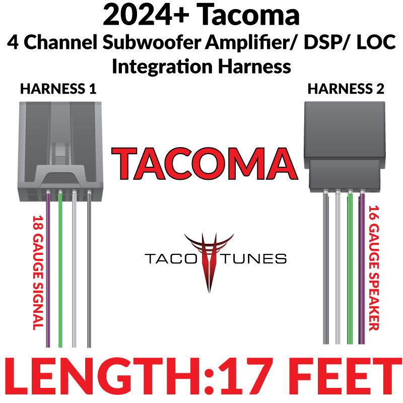 2024+ Toyota Tacoma Add amplifiers to factory stereo Plug & Play 