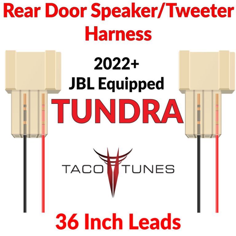 2022+ JBL EQUIPPED Toyota Tundra Rear Door Tweeter Wire Harness ...