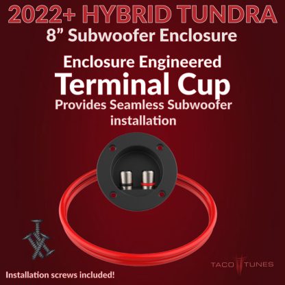 2022+-toyota-tundra-8-inch-rear-seat-subwoofer-enclosure-subwoofer-terminal-kit