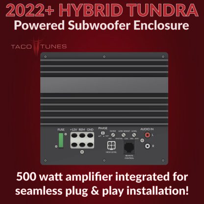 2022+ HYBRID Toyota Tundra POWERED SUBWOOFER KIT "starter add a sub" - Image 5